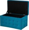Ottomane mit Stauraum Samtstoff marineblau MICHIGAN Bild 5