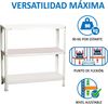 Simonrack Schwerlastregal, Lagerregal, 100 x 110 x 50 Metallregal, Kellerregal, Biegestelle 90 kg, 3 Fachböden, Weiss - Comfort Bild 5