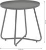 Dehner Beistelltisch Ibiza, ca. Ø 45 cm, Höhe ca. 45 cm, Stahl, pulverbeschichtet, anthrazit Bild 3