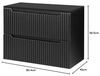 Waschtischunterschrank Skelbolu 80x60x40 cm Schwarz [en. casa] Bild 3