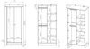 Kleiderschrank Terni Drehtürenschrank 91,5x51,5x200,5cm silbergrau Bild 3