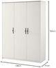 Kleiderschrank Emma in weiß Pinie Landhaus 138 x 192 cm Bild 3