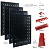 CCLIFE Lochwand Werkzeugwand Lochwand Metall Werkzeuglochwand Dreiteilig, 4 Stk, mit 34 Haken Bild 2