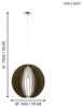 Eglo 94636 Hängeleuchte Holzstaboptik COSSANO in braun 1x E27 Ø50cm H:150cm dimmbar Bild 5
