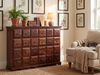 Kommode Akazie Massivholz dunkel braun 24 Schubladen 114x82x25 cm Woodkings Texas Schubladenkommode Holzkommode Flurkommode Apothekerschrank Bild 2