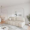 MOEBLO Sofa Fluffy aus Bouclé, Bequemes Sofa mit Schlaffunktion und Stauraum, Stilvollem Bouclé-Bezug, Couch Polstermöbel Sitzmöbel Wohnzimmermöbel 3-Sitzer-Sofa Stoffsofa, mit Relaxfunktion (BxHxT):210x88x104 cm Bild 4