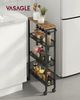 Songmics 'Vasagle' Rollwagen 4 Ebenen, Stahlgestell vintagebraun-schwarz, 13 x 45,4 x 77 cm Bild 3
