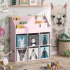 Kinderregal Luigi Rosa 107.2 x 114.2 cm mit 6 Faltboxen (grau) Vicco Bild 2
