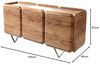 Sideboard Kiano 145 cm Akazie Natur 3 Türen V-Fuß Edelstahl Raumteiler Bild 3