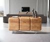 Sideboard Kiano 145 cm Akazie Natur 3 Türen V-Fuß Edelstahl Raumteiler Bild 4