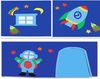 Spielbett Pino mit Textilset Vorhang und Tunnel "Astro", Kiefer massiv natur Bild 3
