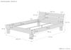 ERST-HOLZ Bett Futonbett 140x200 Buche weiß mit Rollrost, Buchenholzwaschweiß Bild 3