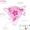 Elobra No. 122839 Deckenleuchte Rondell Falter 3-flammig, Rosa Bild 4