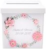 ZauberDeko Geschenkbox Briefbox Kartenbox MIT NAMEN Hochzeit Vintage Blüten Blumen Rosa Weiß Bild 3