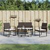 vidaXL 5-tlg. Garten-Essgruppe mit Kissen Braun PP-Rattan 360216 Bild 2