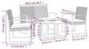 vidaXL 5-tlg. Garten-Essgruppe mit Kissen Braun PP-Rattan 360216 Bild 3