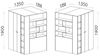 Lomadox Kleiderschrank SEATTLE-133 begehbar, 135x135cm, in Beton/weiß Bild 3