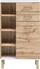 Schildmeyer Highboard 147623 Wido, Eiche Landhaus Dekor/weiß, 114,5 x 67 x 35 cm Bild 5