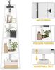 DWVO Eckregal 5 Ebenen, Eckbuchhandel mit Metallrahmen, Industrial Ladder -Bücherregal, Bodenständiges Displayregal, Hoher Speicherregal, für Wohnzimmer, Küche, Schlafzimmer, Reines Weiß Standregal Bild 4