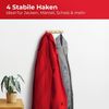 LouMaxx Hakenleiste Holz aus Kiefer mit 4 Holzhaken – Wandgarderobe Holz - Garderobe Kinder - Garderobe Holz - Kleiderhaken Holz zur Wandbefestigung aus Nicht behandeltem Kiefernholz Bild 2