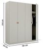 Kleiderschrank Drehtürenschrank Quadra-Spin | 4-türig | seidengrau | 181x210 | Griff Homey Bild 3