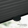 Sonello Plissee Klemmfix ohne Bohren 50x200 cm Schwarz Faltrollo Plisseerollo Jalousie für Tür & Fenster Blickdicht Sichtschutz Sonnenschutz Fertifplissee Rollo Bild 4
