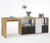 FMD Möbel - LEXO/LEX - Schreibtisch - melaminharzbeschichtete Spanplatte - Artisan Oak Nb/weiß - 135,7 x 74,2 x 135,7cm Bild 5