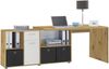 FMD Möbel - LEXO/LEX - Schreibtisch - melaminharzbeschichtete Spanplatte - Artisan Oak Nb/weiß - 135,7 x 74,2 x 135,7cm Bild 4