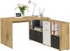FMD Möbel - LEXO/LEX - Schreibtisch - melaminharzbeschichtete Spanplatte - Artisan Oak Nb/weiß - 135,7 x 74,2 x 135,7cm Bild 2
