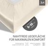 Bettwaesche-mit-Stil Mako-Satin Spannbettlaken natur 100x200cm Höhe 5-10cm Bild 3