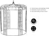Dehner Rosenbogen Pavillon Heart, ca. 271 x 232 x 232 cm, Metall, schwarz Bild 3