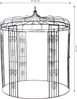 Dehner Rosenbogen Pavillon Heart, ca. 271 x 232 x 232 cm, Metall, schwarz Bild 4