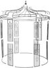 Dehner Rosenbogen Pavillon Heart, ca. 271 x 232 x 232 cm, Metall, schwarz Bild 5