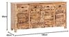 Sideboard Caribou II - Elegantes Massivholz mit 4 Türen & 4 Schubladen, 182x90x42 cm, Natur Bild 3