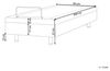 Verstellbares Bett ohne Kopfteil DUKE II 80 x 200 cm Stoff Hellgrau Bild 3