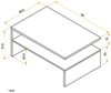 RICOO Kleiner Tisch 90 x 60 x 42 cm Holz Weiß und Eiche Hellbraun Beige WM080-W-EP, Fernseher TV Wohnzimmertisch Couchtisch mit Stauraum Bild 3