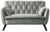 Atlantic Home Collection Sofa Janna, 2 Sitzer, Samt, Silber Grau, 137 x 76 x 79 cm (BxTxH) Bild 4