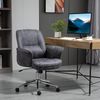 Vinsetto Bürostuhl Schreibtischstuhl höhenverstellbarer Drehstuhl ergonomischer Arbeitsstuhl mit Wippenfunktion modern schick Belastbar bis 120 kg Mikrofaser Dunkelgrau 67 x 69 x 92-102 cm Bild 2
