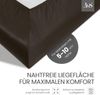 Bettwaesche-mit-Stil Mako-Satin Spannbettlaken Espresso Braun 200x200cm Höhe 5-10cm Bild 3