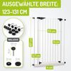 D3901 - Extrahoch 107 cm : Türschutzgitter Mira 123-131 cm Weiß Bild 2