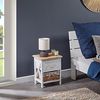 CARO-Möbel Nachtkommode PERUGIA, Nachttisch Nachtschrank Nachtkommode Konsole in weiß Landhaus Shabby Bild 2
