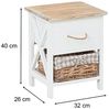 CARO-Möbel Nachtkommode PERUGIA, Nachttisch Nachtschrank Nachtkommode Konsole in weiß Landhaus Shabby Bild 3