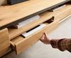 Lowboard Stonegrace 240 cm Eiche Natur 2 Türen 1 Fach 2 Schubladen Steinfurnier V-Fuß Edelstahl Bild 5