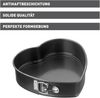 Original Kaiser Classic Springform- Herzbackform 25 x 26 x 7 cm, Herz-Springform antihaftbeschichtet, Kuchenform Herz auslaufsicher, gleichmäßige Bräunung, Backform Herz, Schwarz Bild 2