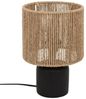 Atmosphera Keramik-Tischlampe KOBY mit geflochtenem Schirm 24 cm Bild 1