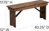 Flash Furniture Hercules Klappbank aus massivem Kiefernholz, 101,6x30,5 cm, Antik-Optik Bild 3
