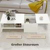 HOMCOM Couchtisch Wohnzimmertisch mit Verstecktem Stauraum Regal, Modern Sofatisch Beistelltisch Kaffeetisch für Wohnzimmer 110 x 52 x 36 cm, Weiß Bild 5