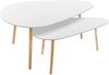 Set aus 2 weißen Couchtischen Mileo Bild 1