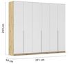 Rauch Möbel Alabama, Kleiderschrank für Schlafzimmer, Kinderzimmer, Wohnzimmer, Garderobe, Flur, 6-türig, mit Zubehör Basic, Farbe Weiß/Eiche Artisan, Holz, Breite 271 cm Bild 3