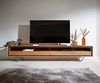 TV-Board Stonegrace Akazie Natur 240 cm 2 Fächer 4 Schubladen Steinfurnier V-Fuß Lowboard Bild 3